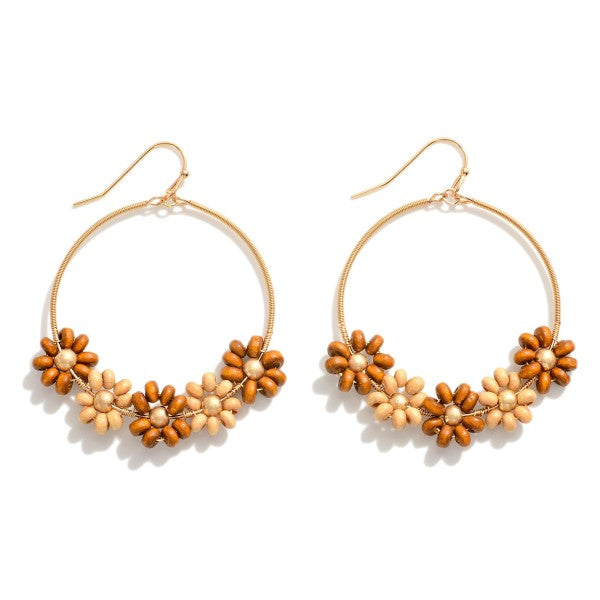 Neutral Tone Flower Earring