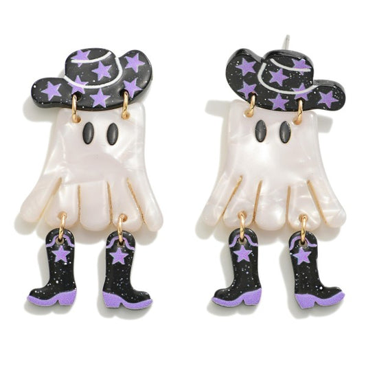 Cowboy Ghost Earrings