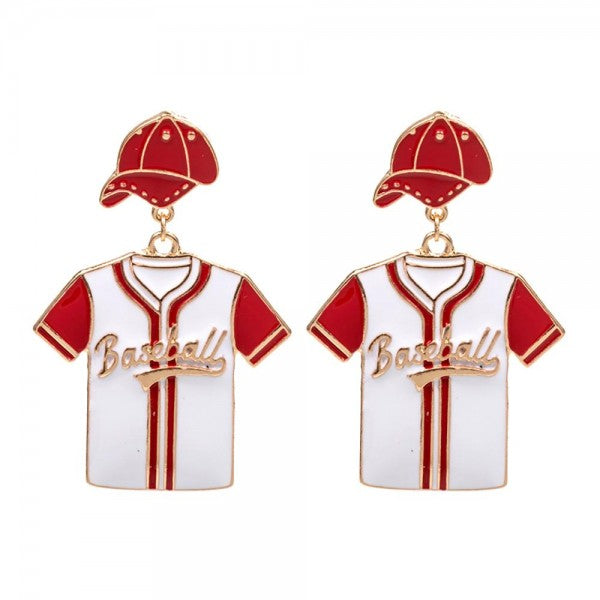 Baseball Jersey Earrings