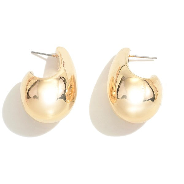 Large Huggie Hoop Earrings