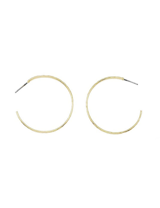 Thin Gold 1.25" Hoop Earring