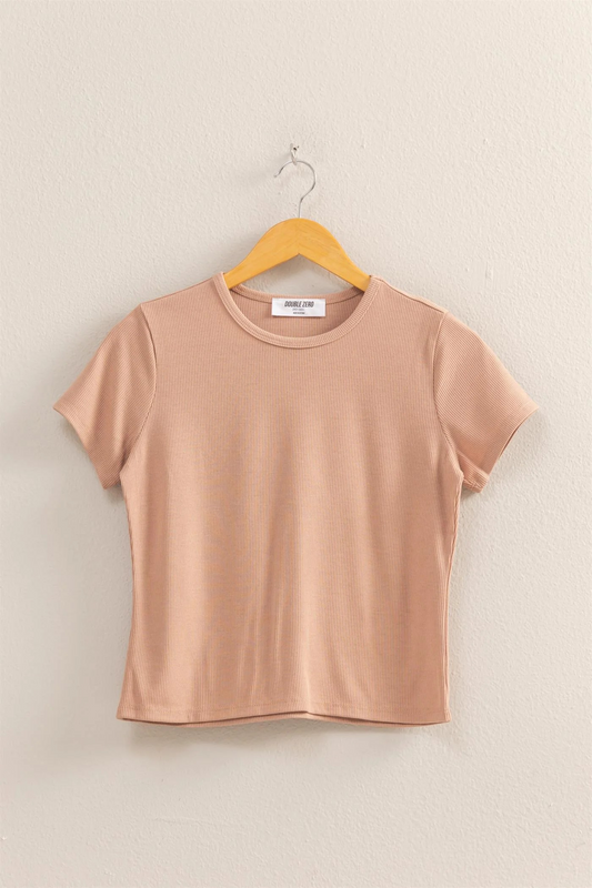 Short Sleeve Fitted Crop Tee