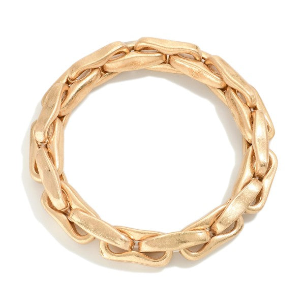 Metal Chain Link Stretch Bracelet