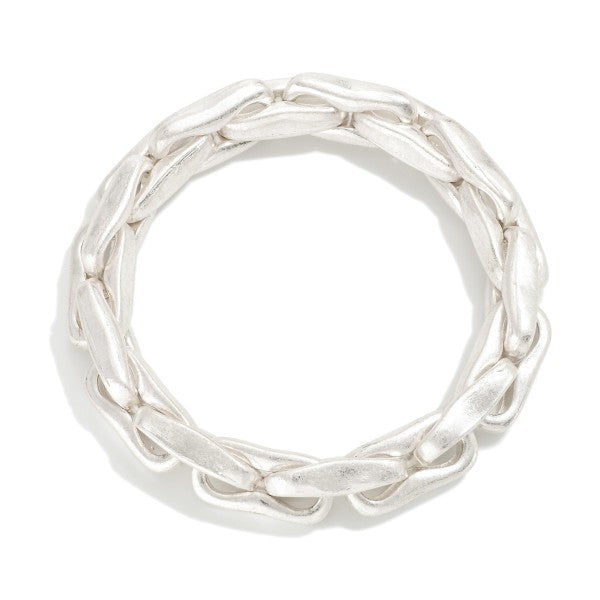 Metal Chain Link Stretch Bracelet