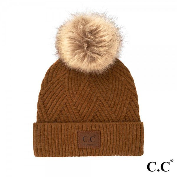 CC Leather Patch Beanie