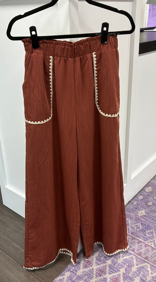 HIGH WAISTED WIDE LEG PANTS