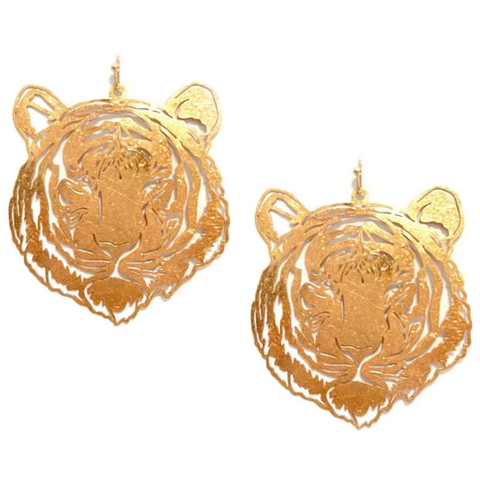 Gold Metal Stamped Tiger