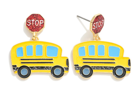 School Bus Earrings