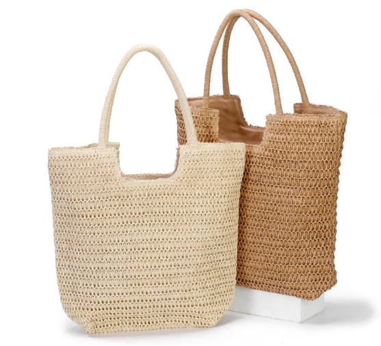 Woven Straw Tote Bag