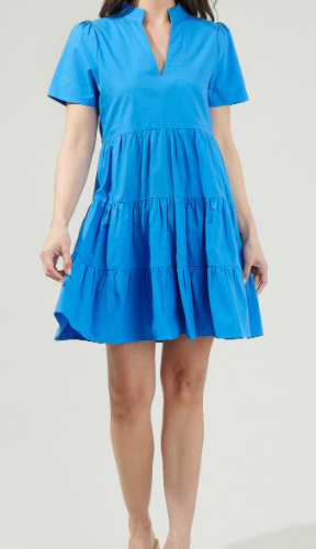 Cobalt Tiered Dress