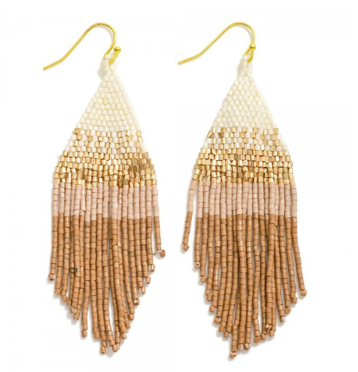 Beaded Fringe Earring