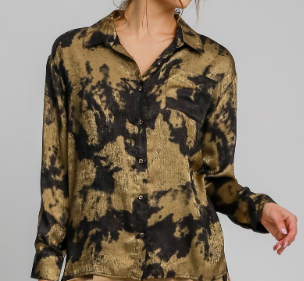 Metallic Button Down Shirt