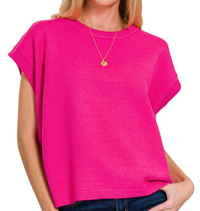 Hot Pink Sweater Vest