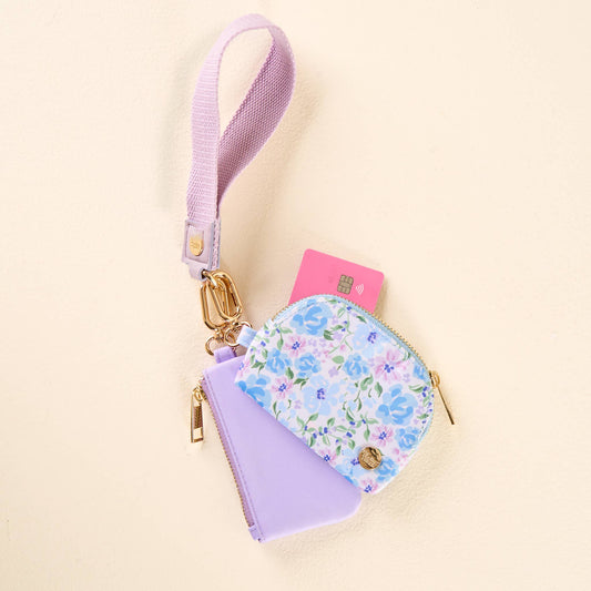 Dynamic Duo Pouch Wristlet-Secret Garden Blue