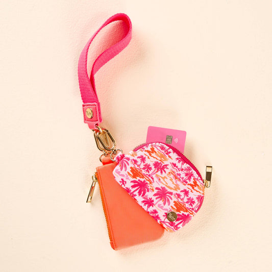 Dynamic Duo Pouch Wristlet-Paradise Palms