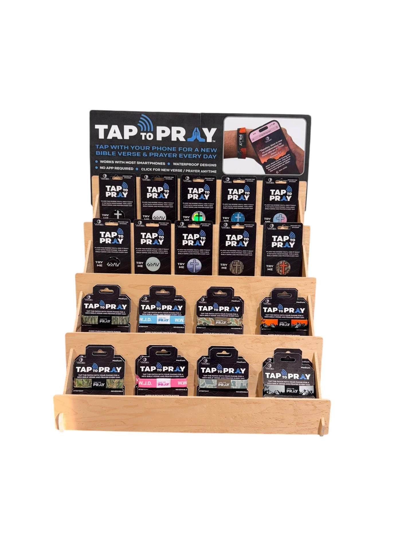 Tap To Pray™ Wristbands - River Rock Camo Classic & Sage