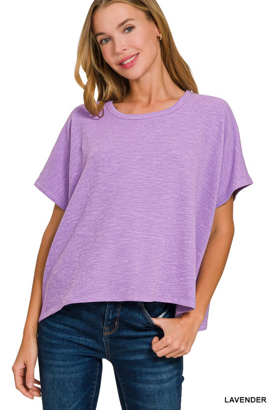 Cotton slub oversize tee