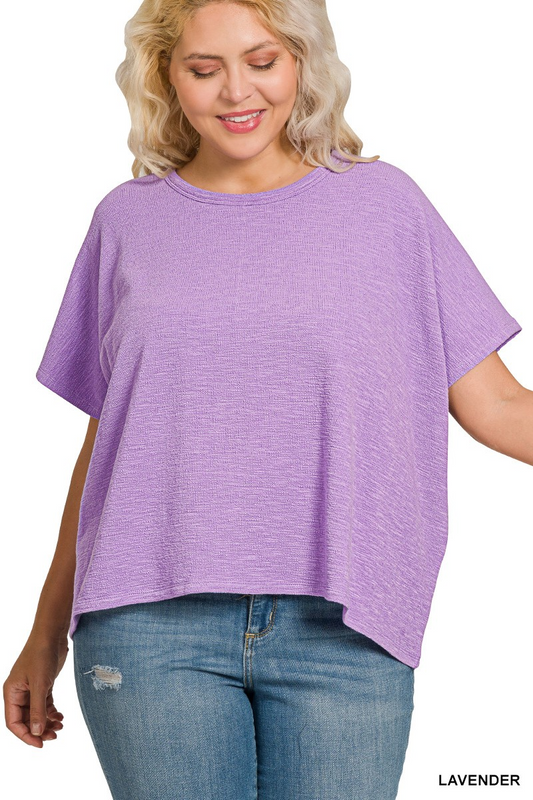 Cotton slub oversize tee