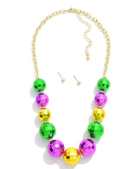 Disco hot sale beads necklace