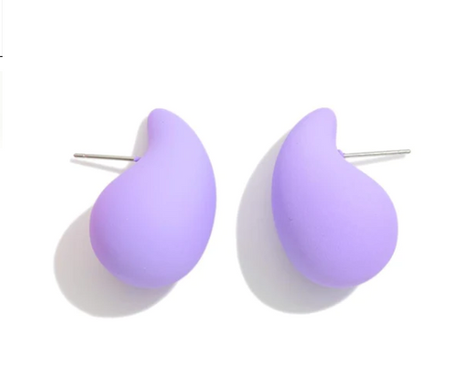 Matte Teardrop Stud Earrings