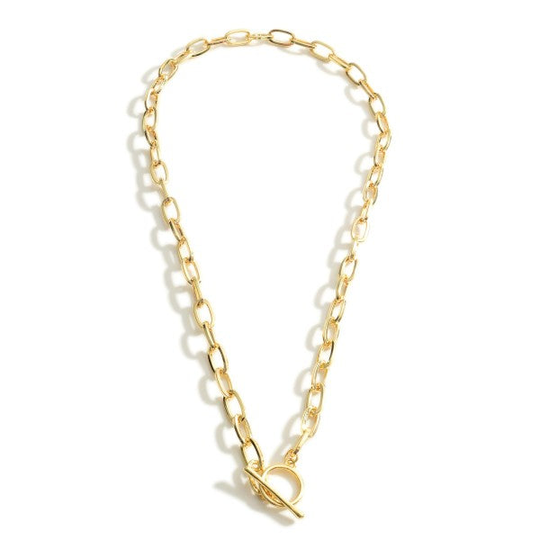 Gold Chain with Toggle Clasp