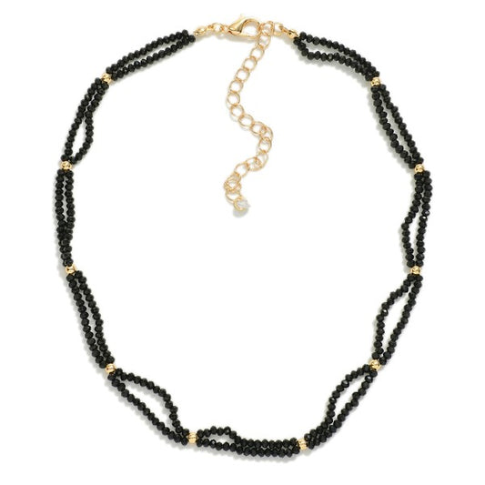 Black Bead Necklace