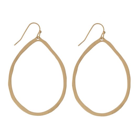 Dainty metal fishhook earrings