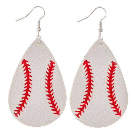 Softball Teardrop Earrings