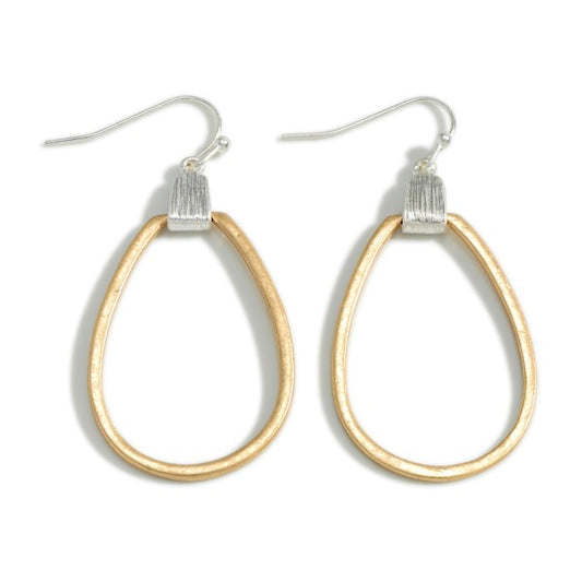 Two Tone Drop Earrings