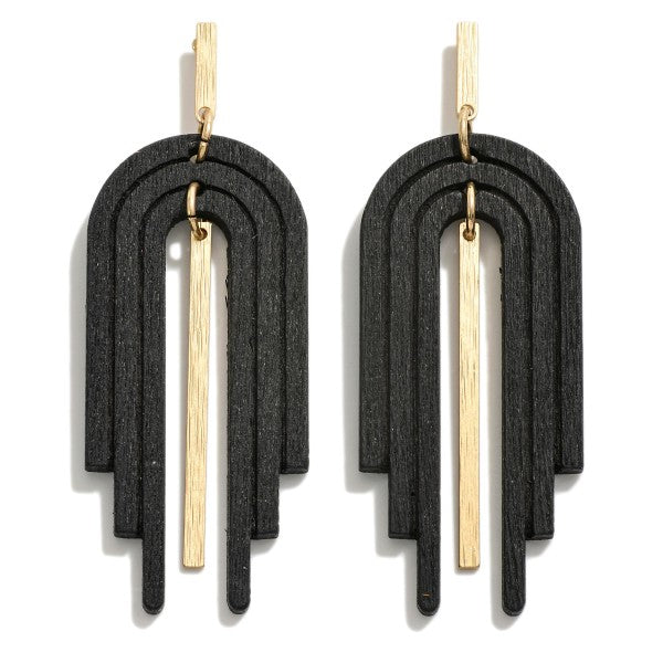 Black Arch Earrings