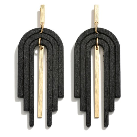 Black Arch Earrings