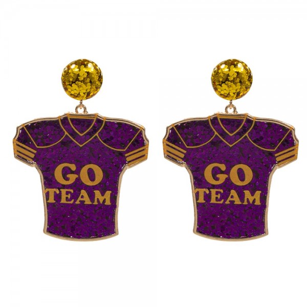 Go Team Jersey Earrings