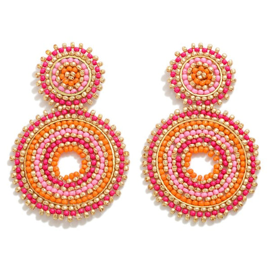 Pink Bead Earrings