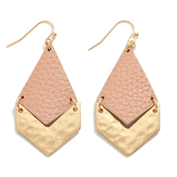 Leather and Gold Earrings