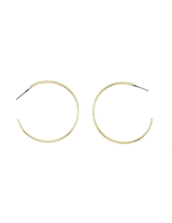 Thin Gold 1.25" Hoop Earring