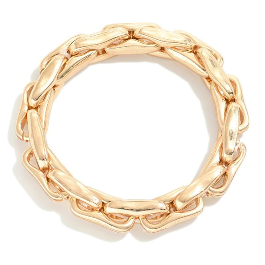 Metal Chain Link Stretch Bracelet