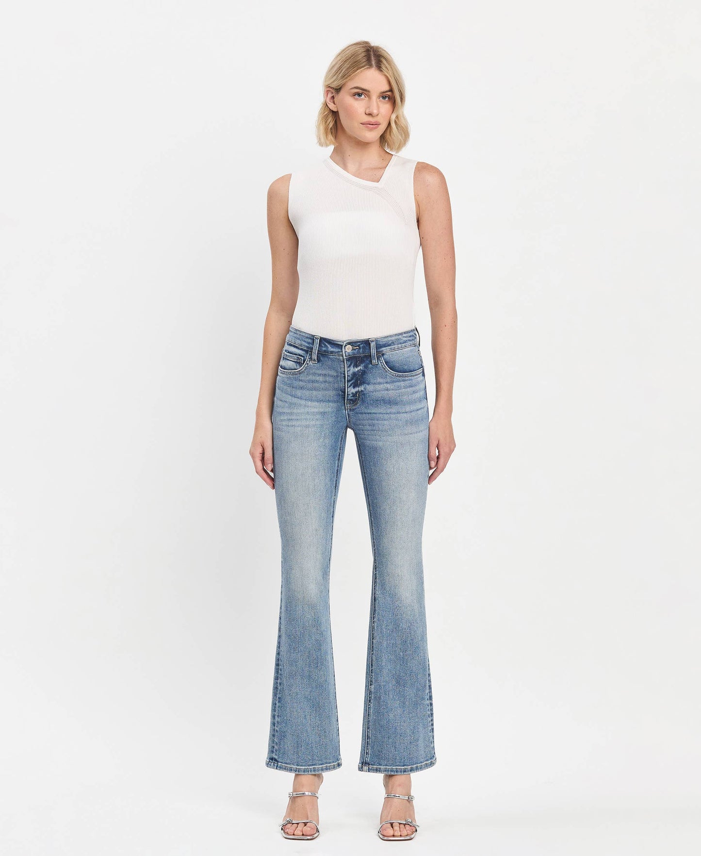 MID RISE FULL LENGTH BOOTCUT JEANS