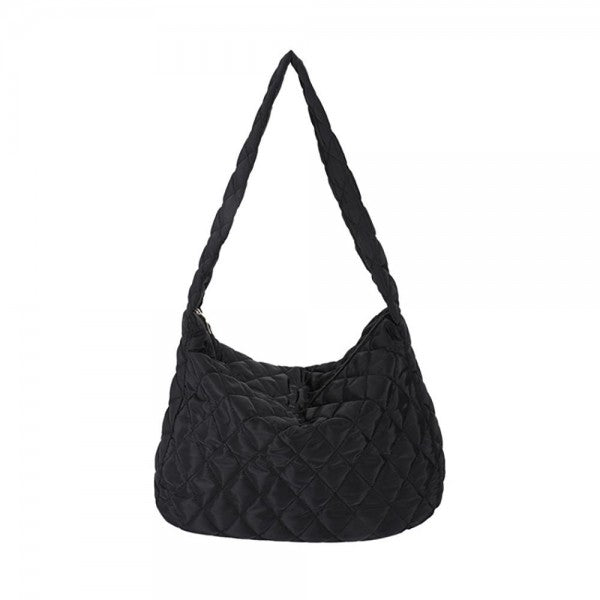 Quilted Puffer Shoulder Tote Bag