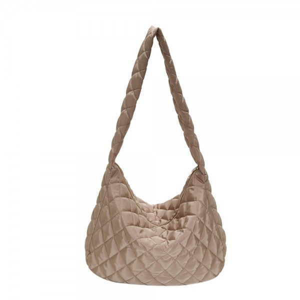 Quilted Puffer Shoulder Tote Bag