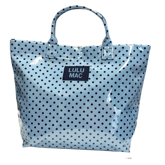 TOTE BAG LIGHT BLUE/NAVY DOT