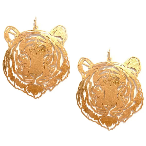 Gold Metal Stamped Tiger