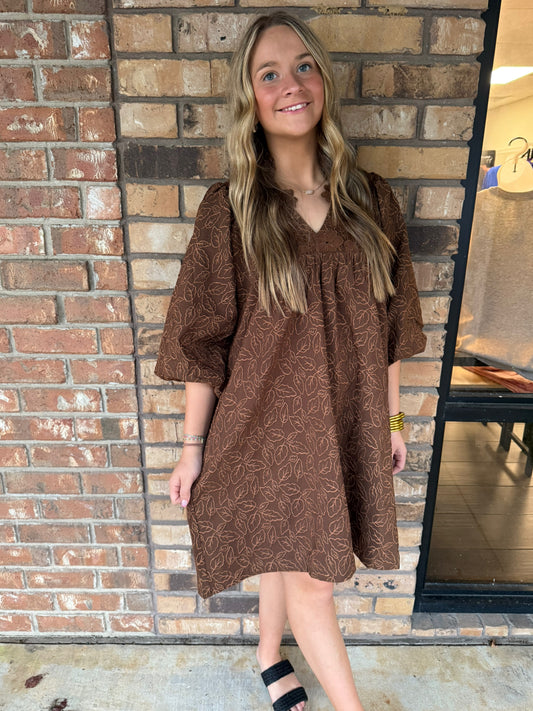 BROWN  DRESS