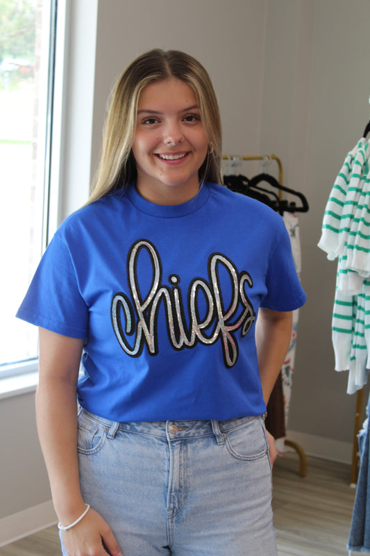 Sequins Chiefs T-Shirt Blue