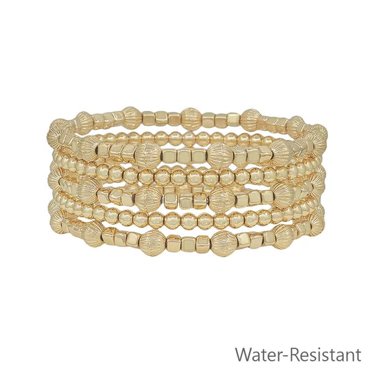 Cross Set of 5 Stretch Bracelets