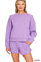 Fleece long sleeve sweatshirts & shorts set