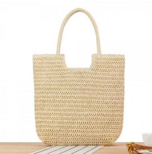 Woven Straw Tote Bag