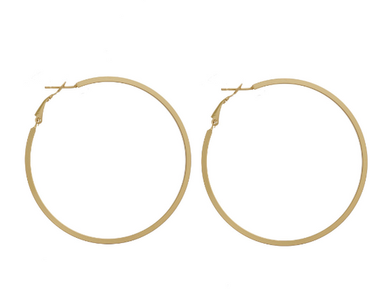 Large Hoops-Gold