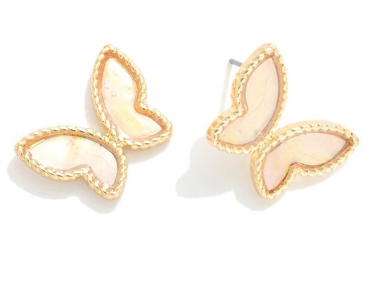 Pearl Butterfly Studs