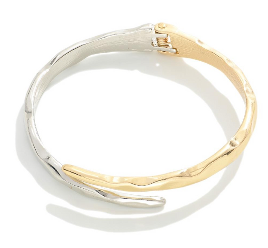 Metal Hinge Bangle Bracelet