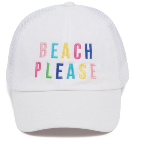 "BEACH PLEASE" Baseball Cap